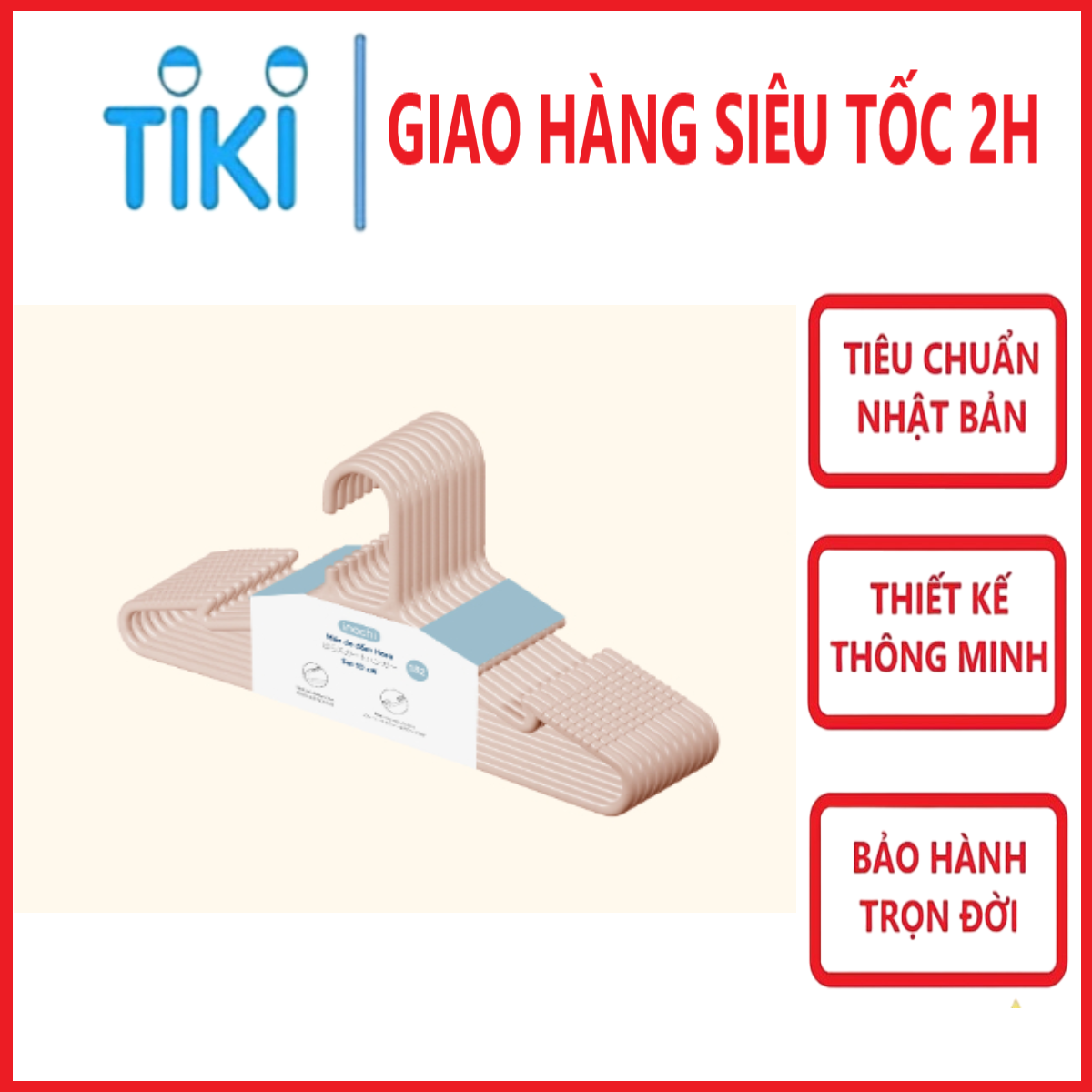 Set 10 chiếc móc áo đầm Hara 182 hàng cao cấp - giao màu ngẫu nhiên