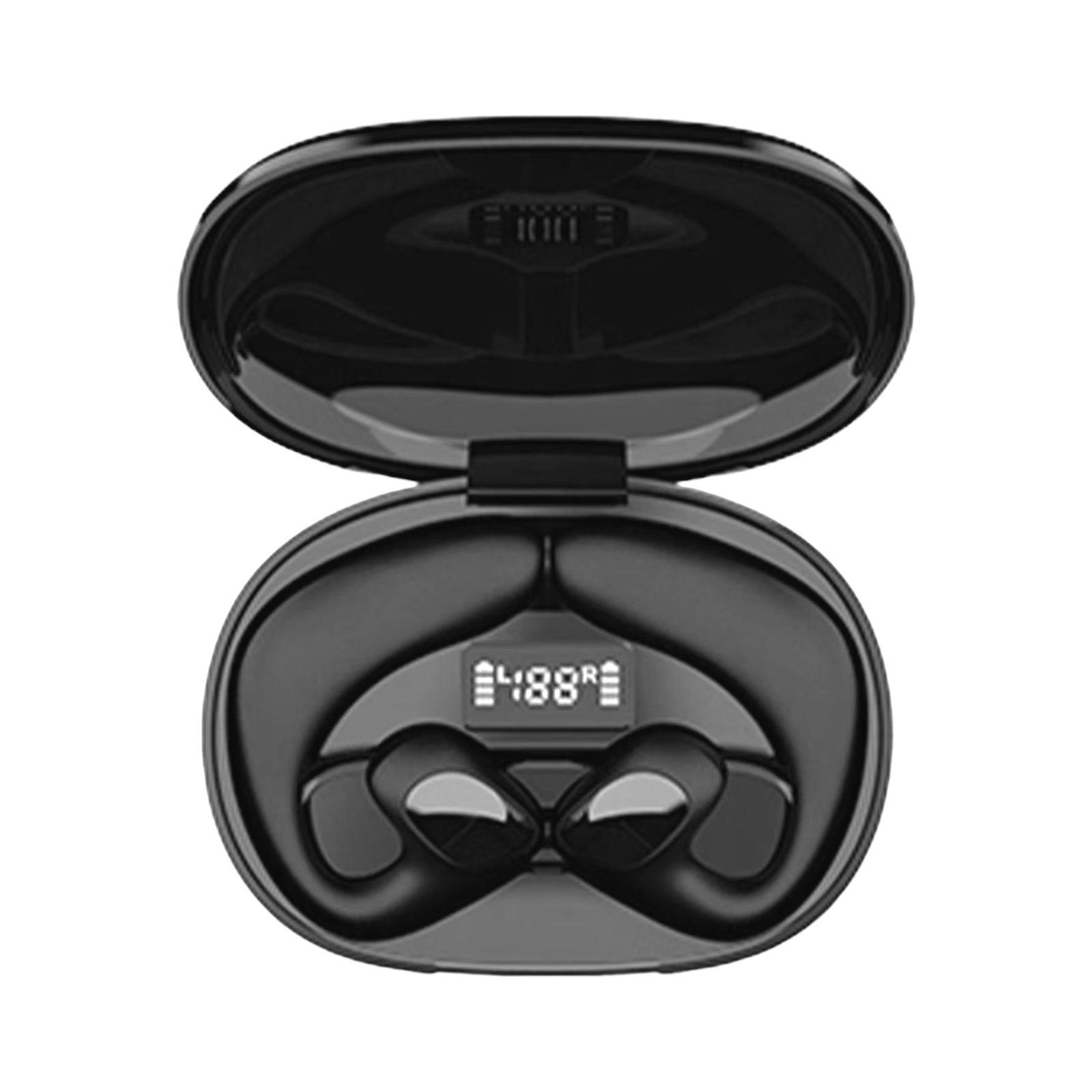Air Conduction Bluetooth 5.1 Earbuds Ear Hook Headsets 9D Stereo with Charging Case Wireless Earphones for Running Workouts Business Driving