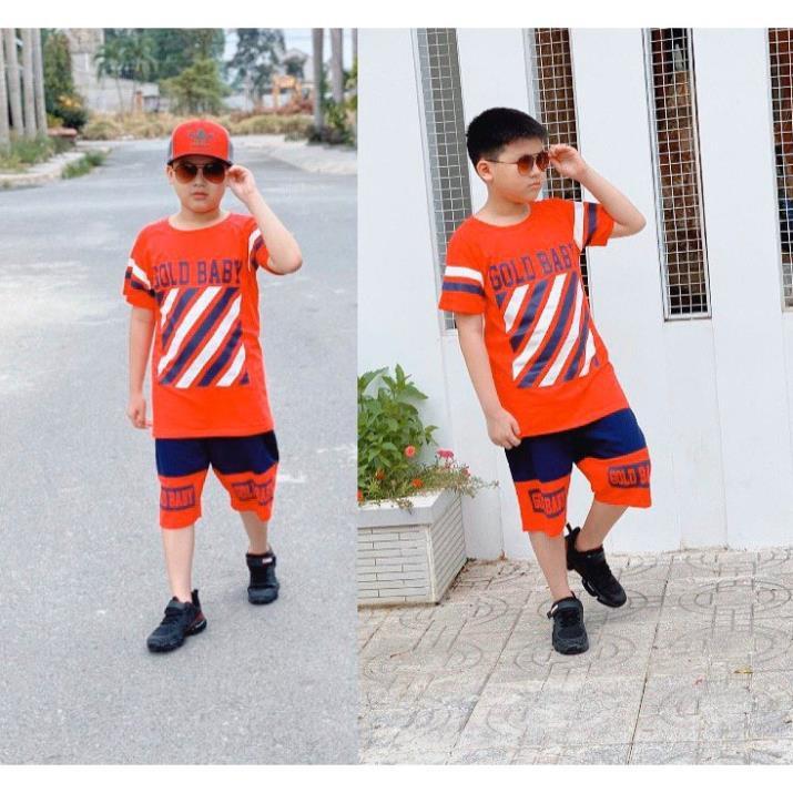 Bộ cotton 4 chiều chính phẩm size đại cồ siêu đẹp cho bé trai - Bộ ngắn tay bé trai -