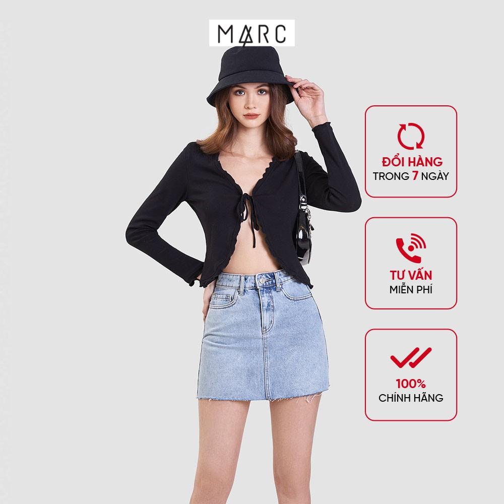 Áo nữ MARC FASHION cardigan cột nơ viền bèo