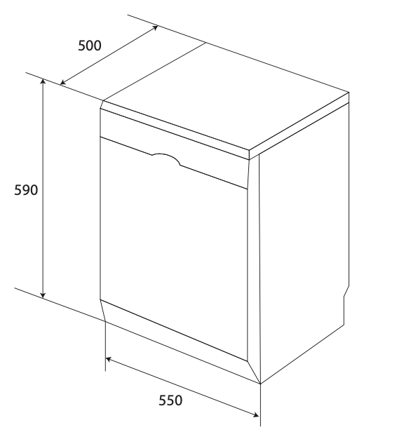 Máy Rửa Chén Bát KAFF KF-SW800 - 8 Bộ - Hàng Chính Hãng