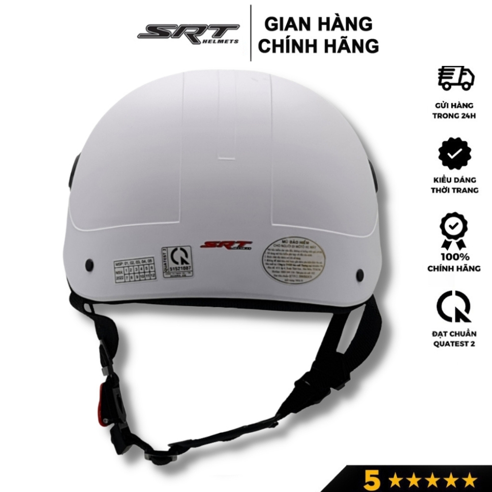 Mũ bảo hiểm nửa đầu NON SRT ASA 04 thời trang, nhiều màu sắc trẻ trung, lưỡi trai mềm cá tính- Hàng chính hãng