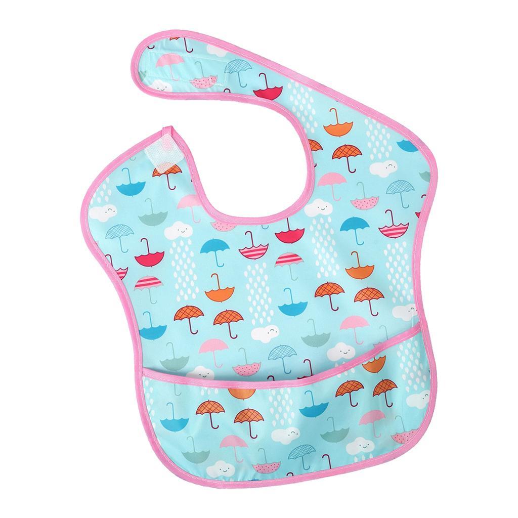 2-3pack Drooling Teething Waterproof Feeding Bib for Baby Toddlers Umbrella