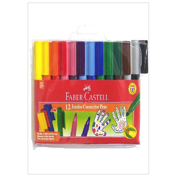 Faber-Castell-66-2000-12-Bút Lông Màu Connector Jumbo - 12 Màu