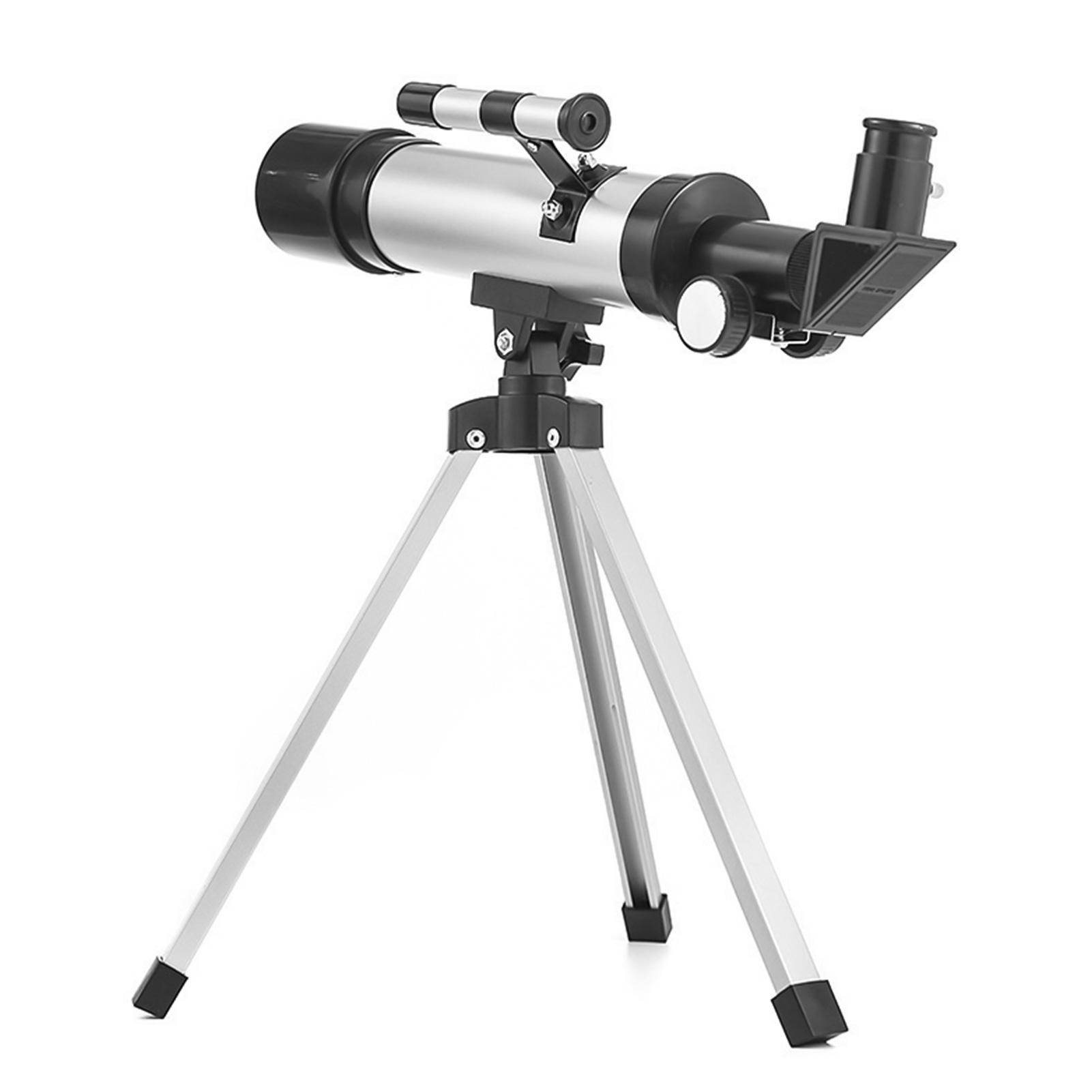 Astronomical Telescope Compact Portable Telescope of 90X Magnification with Finder Scope Adjustable Tripod for Kids