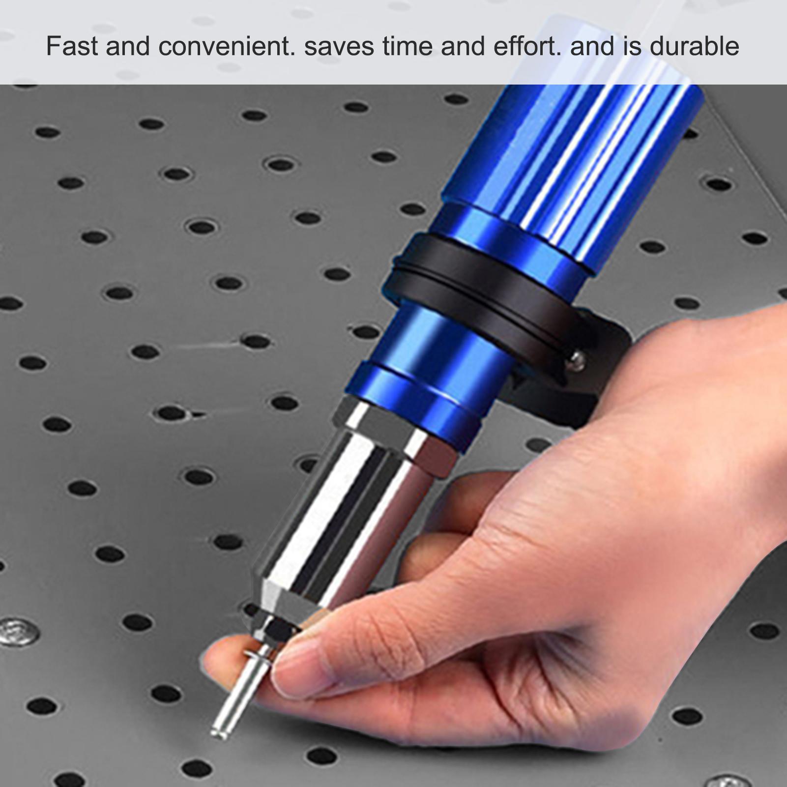 Electric Rivet Gun Adapter Kit,Cordless Rivet Gun Tool Riveting Insert Electric Hand Drill Set