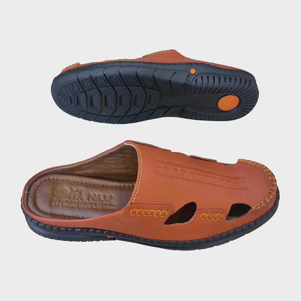 Dép Bít Mũi Nam HÀ NAM Da Bò Thật Cao Cấp GSB20108