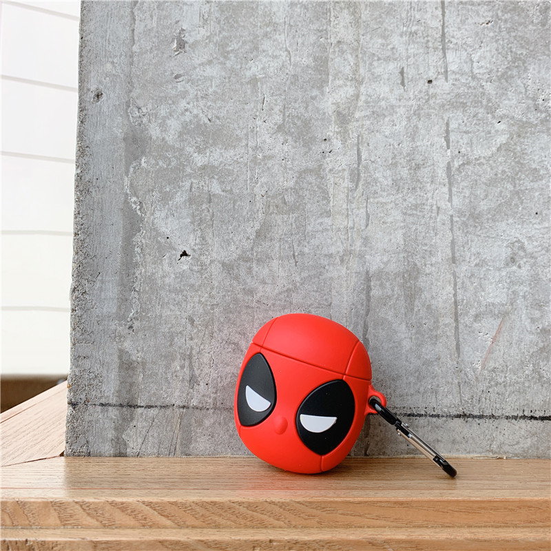 Airpods case -  Ốp bảo vệ dành cho Airpod 1/2 - Deadpool và móc khóa