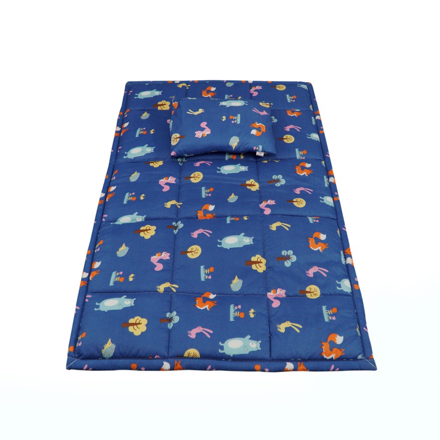 Combo nệm ngủ trưa văn phòng cao cấp A 80x190cm + 1 gối hơi 35 x 50 cm - tặng kèm 1 vỏ gối cotton poly cùng màu