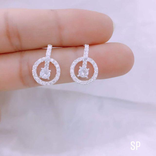 Bông tai 4 lá bạc ta