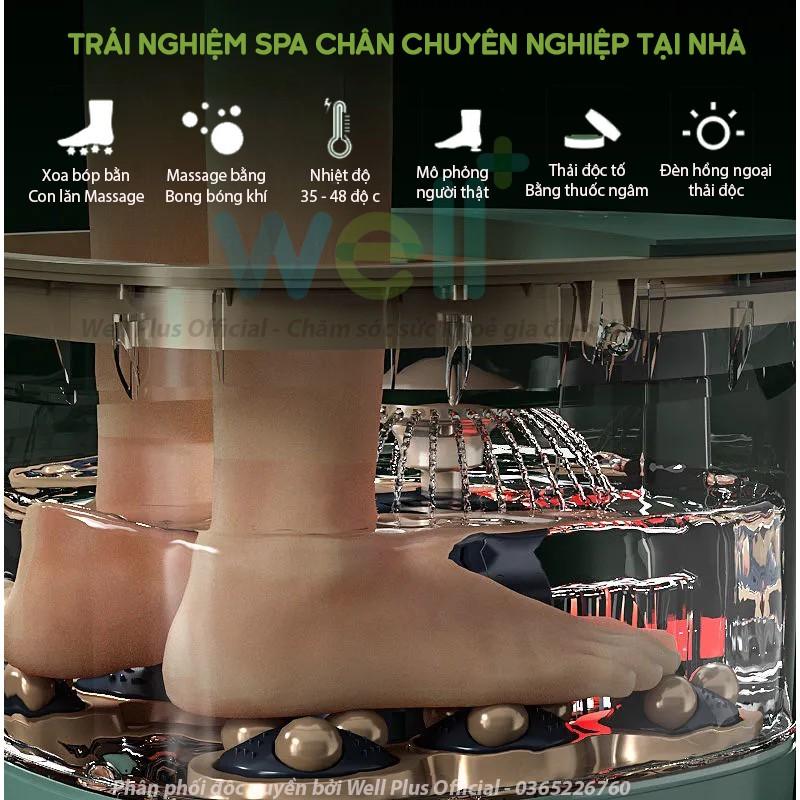 Chậu Ngâm Chân Massage AUX - Bồn Ngâm Chân Mát Xa Hồng Ngoại Tự Động Với Menu Cảm Ứng Và Remote Từ Xa