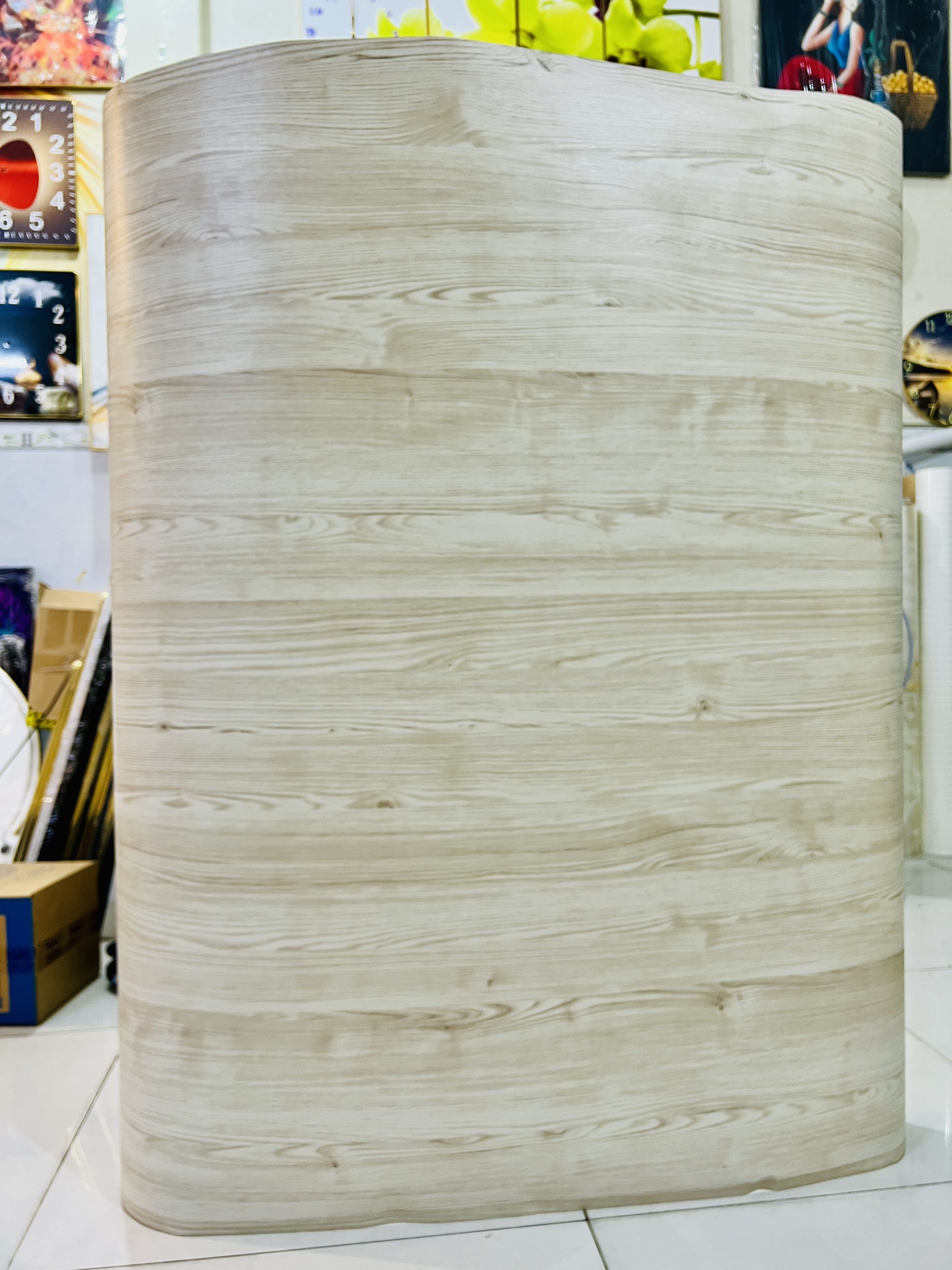 (ẢNH THẬT) Decal dán tường vân gỗ 1 trang trí decor có sẵn keo dán tiện lợi
