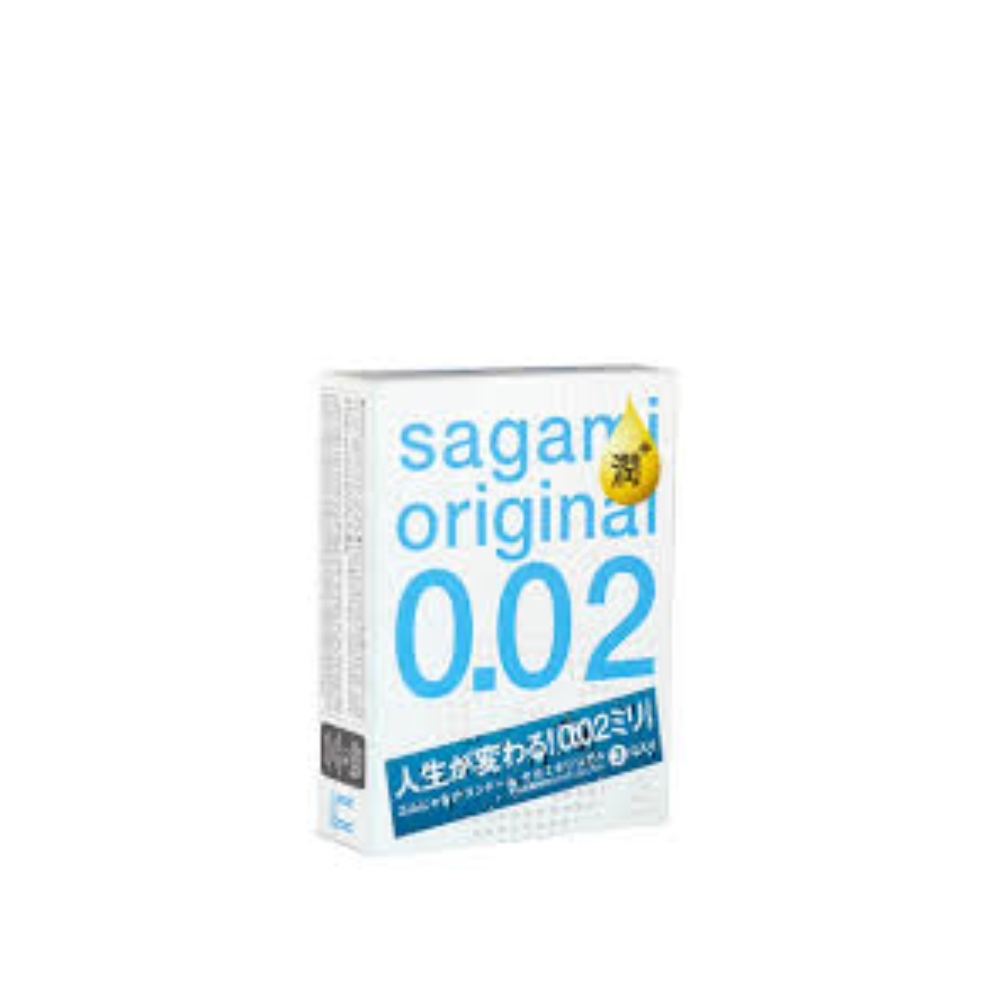 Bao cao su cao cấp Sagami Original 0.02 Non Latex mượt mà, êm ái, chân thực, Hộp 3 chiếc