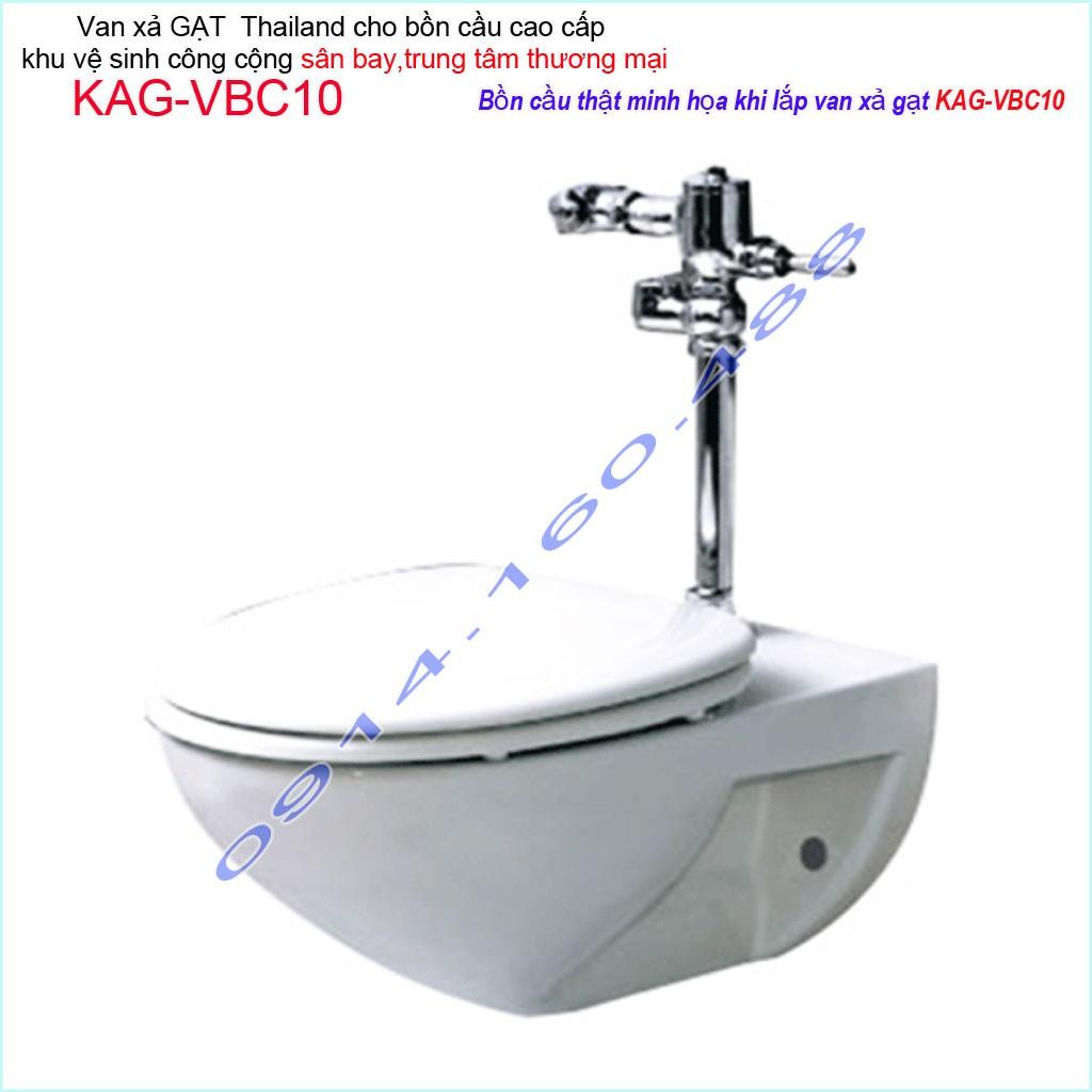 Van xả gạt bồn câu KAG-VBC10, van xả cho bồn cầu Toto, Inax treo tường không thùng nước( không bồn cầu)