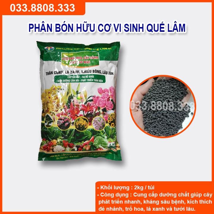 Phân bón Hữu Cơ Vi Sinh Quế Lâm 4KG giúp đất tơi xốp và cung cấp dưỡng chất cho cây trồng