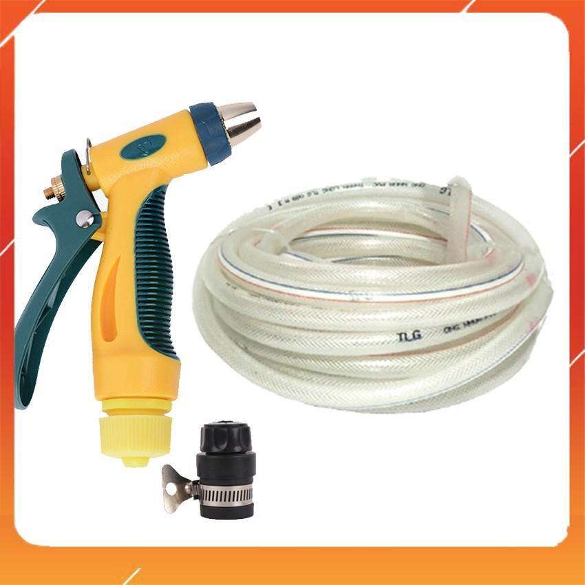 Bộ dây vòi xịt nước rửa xe,tưới cây tăng áp 3 lần 3-5m