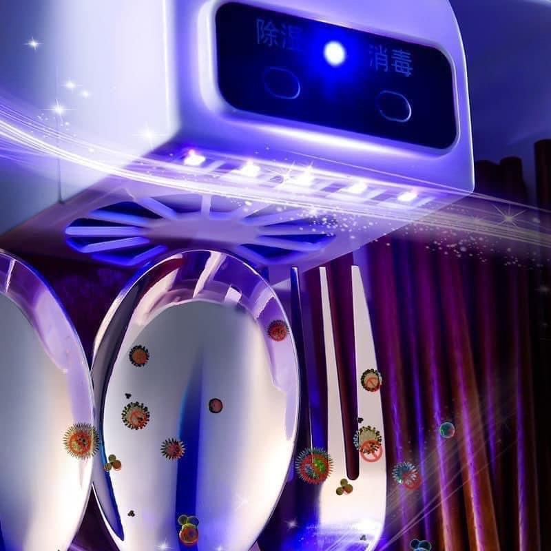 Máy sấy muỗng đũa thìa và khử khuẩn bằng tia UV cao cấp tránh ẩm mốc bảo vệ sức khỏe - Hộp sấy đũa khử khuẩn treo tường