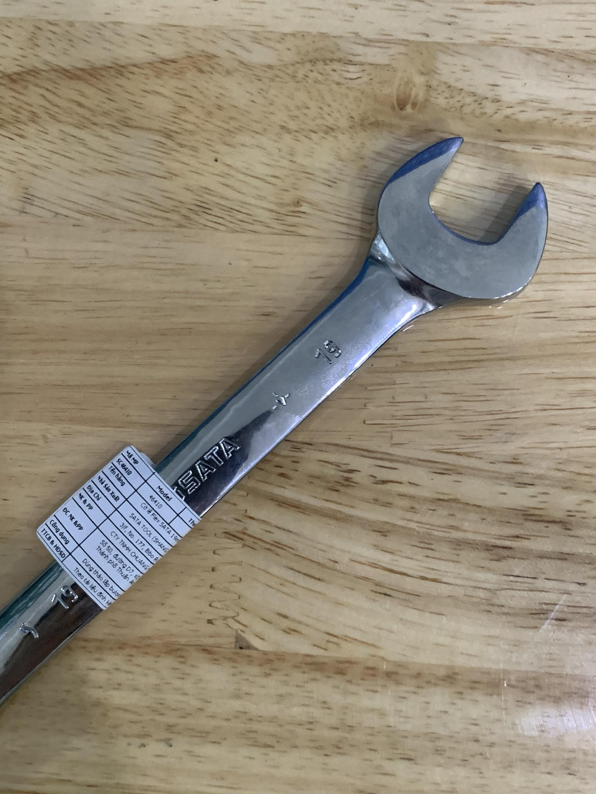 Cờ lê vòng miệng 19mm linh hoạt bánh cóc tự động 46410