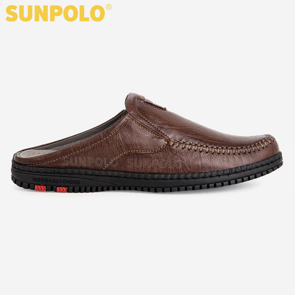 Dép Sục, Dép Sapo Nam Da Bò SUNPOLO SUT327