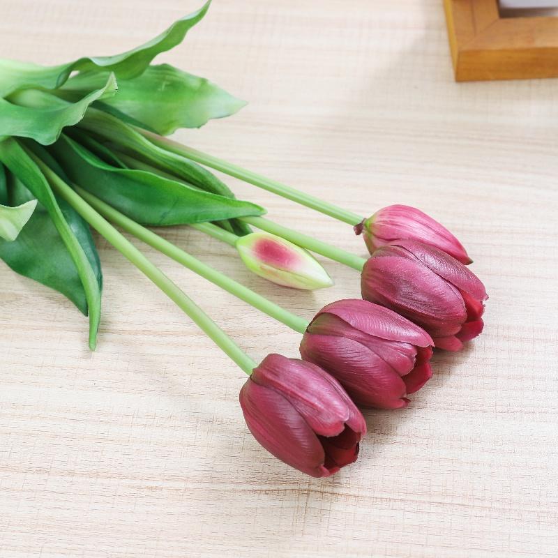 Bó Hoa Tulip Nhân Tạo Trang Trí Tiệc Cưới