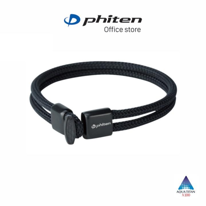 Vòng tay Phiten Rakuwa x100 carbon TG635025/TG635027/TG635125/TG635127 - Đen