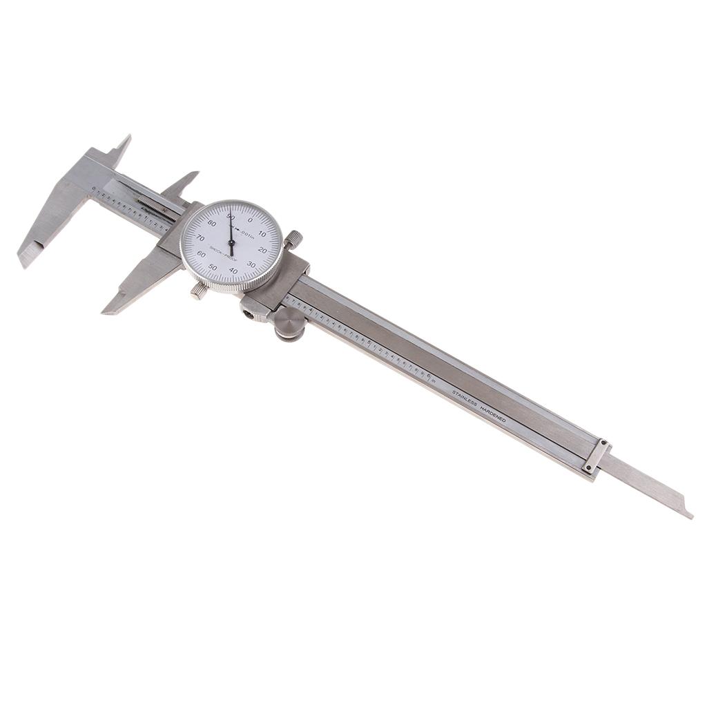 Stainless Steel Dial Caliper Vernier Gauge Micrometer Measure 0-6''