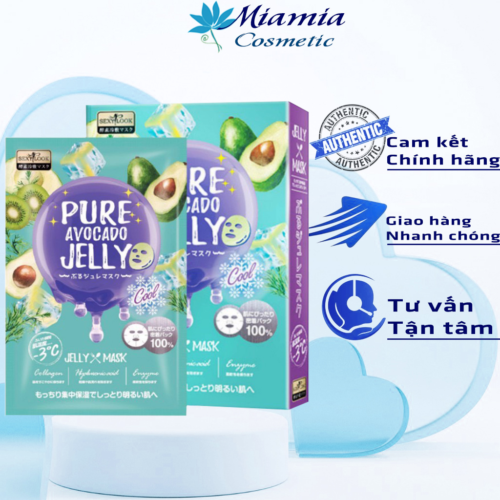 Mặt Nạ Jelly Thạch Sexylook Trái Cây Lên Men Vị Bơ  Kiềm Dầu, Se Khít Lỗ Chân Lông, Hạn Chế Mụn NHẬP KHẨU CHÍNH HÃNG