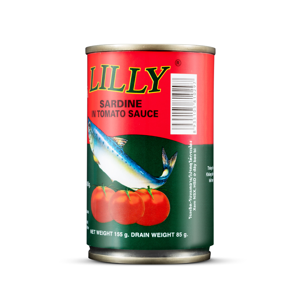 Cá hộp Lilly cá Trích sốt cà-Thung 100 lon