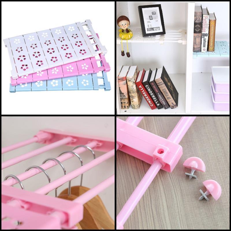 Kệ chia ngăn tủ đa năng không cần khoan bắt vít 29-40cm