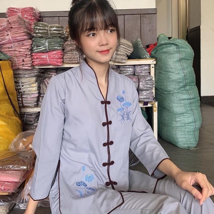 ĐỒ LAM ĐI CHÙA  Cổ Tàu Viền # Đồ Bộ # Rẻ Đẹp