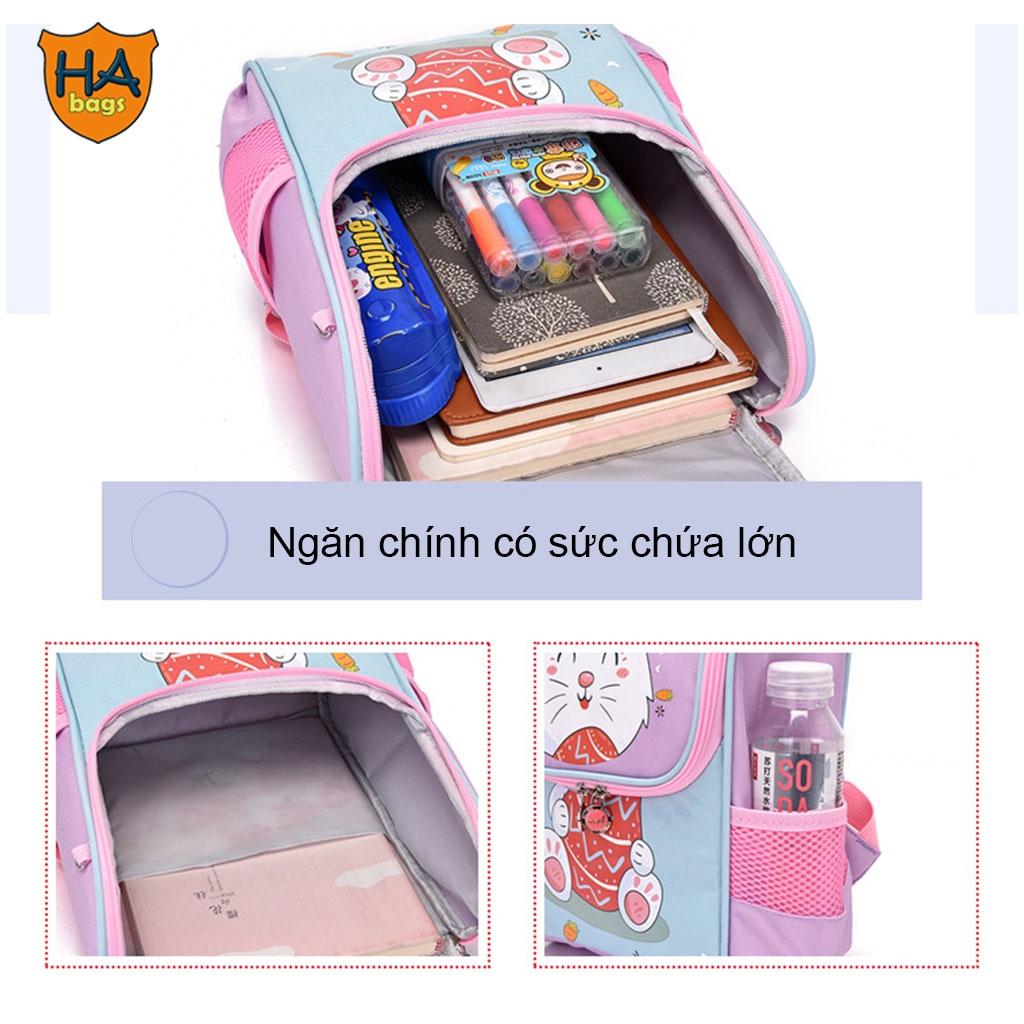 Balo mầm non HA1018 siêu nhẹ cho bé mẫu giáo lớn từ 4-6 tuổi kích thước 31x24x13cm