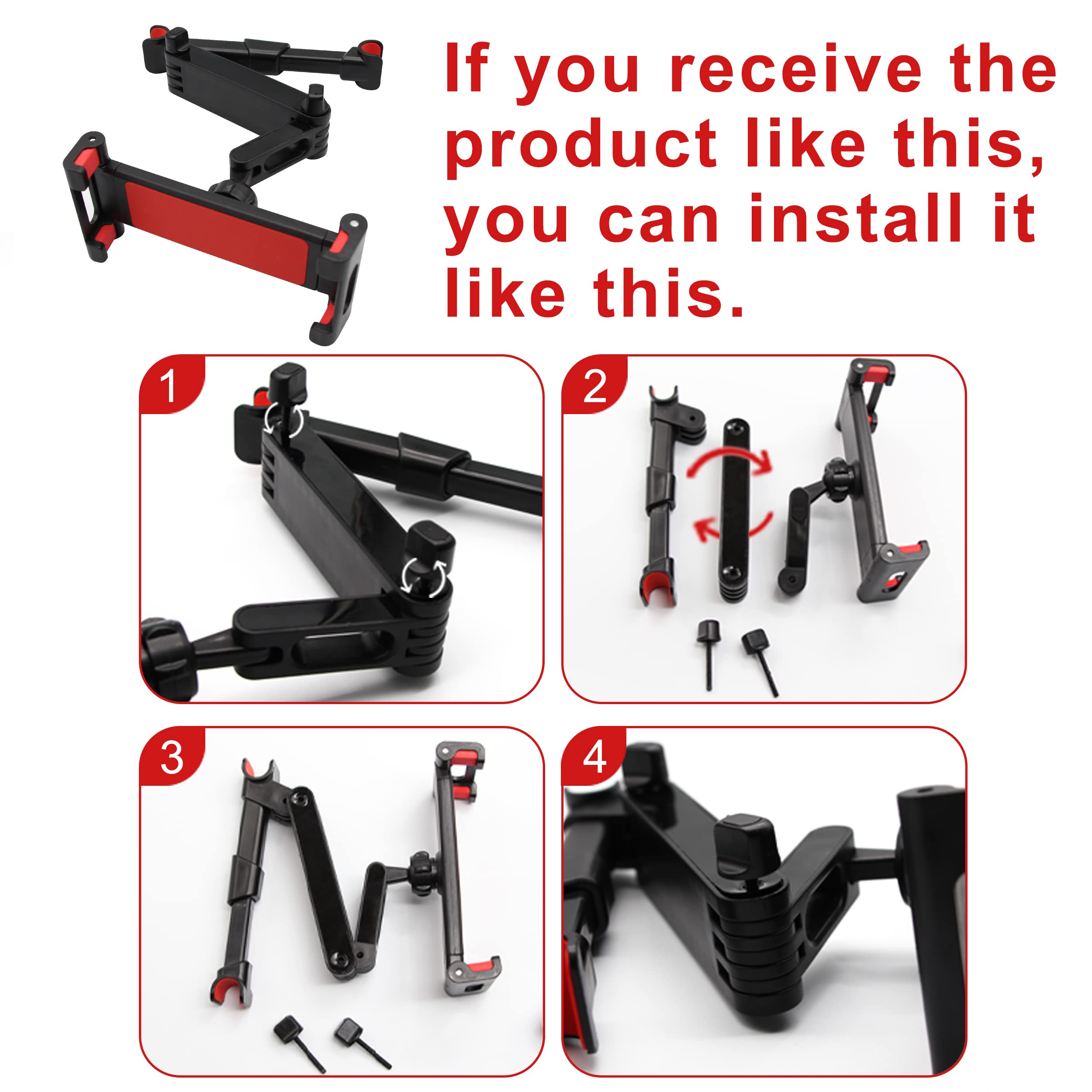 Giá đỡ máy tính bảng sau ghế ô tô 4.7 -10.5 inch MaxLancer Car Headrest Mount