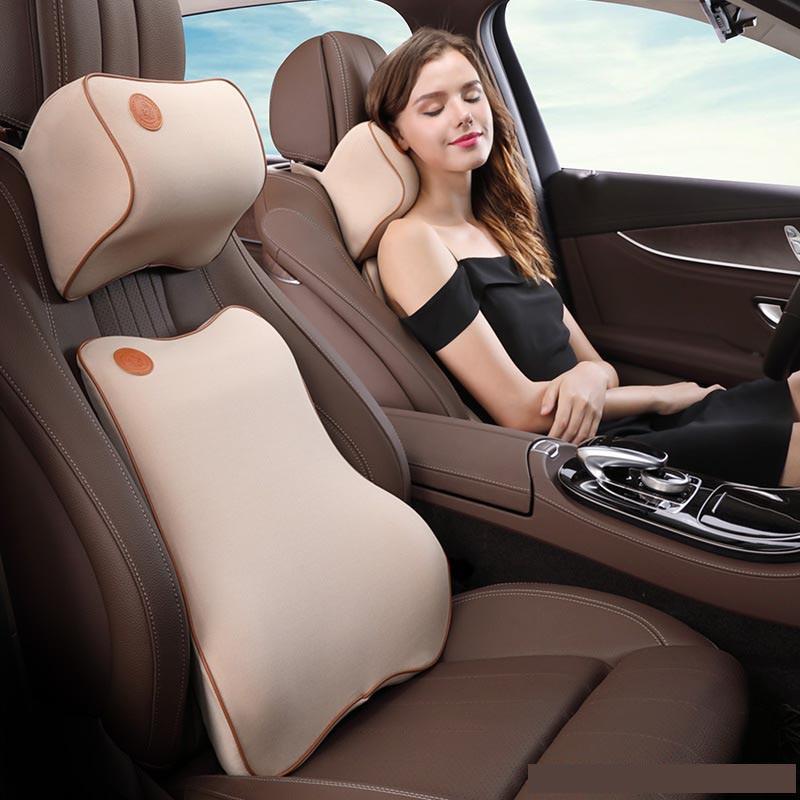 Gối Tựa đầu ô tô và Gối Tựa Lưng ô Tô Cao Su Non Mẫu 3