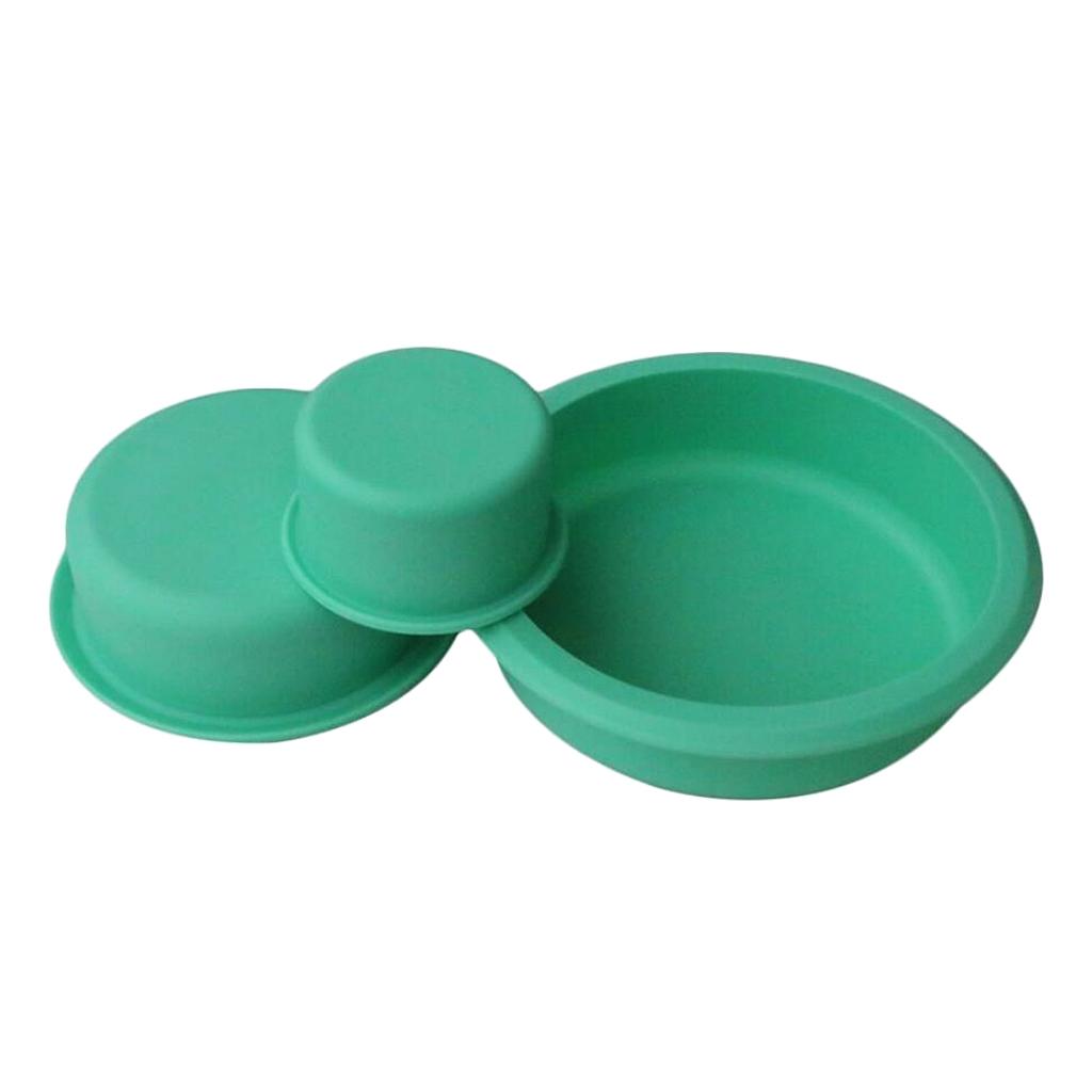 3 Tiers Round Cake Pans Jelly Prepared Food Chocolate Sugarcraft Molds Tins