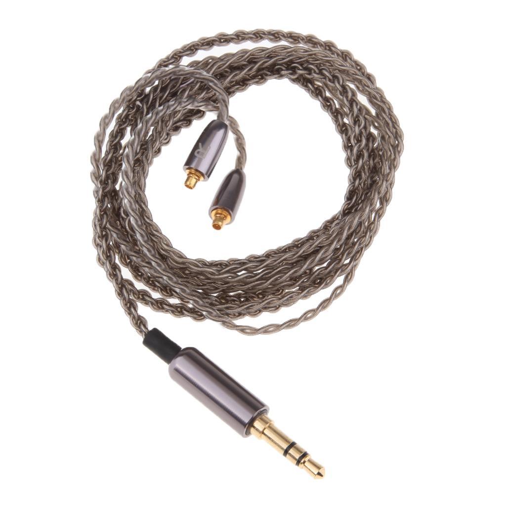 Copper Stereo Audio Cable with 3.5mm Plug MMCX Interface Replacement Cable for Shure SE215 SE315 SE846 SE535 SE425 UE900