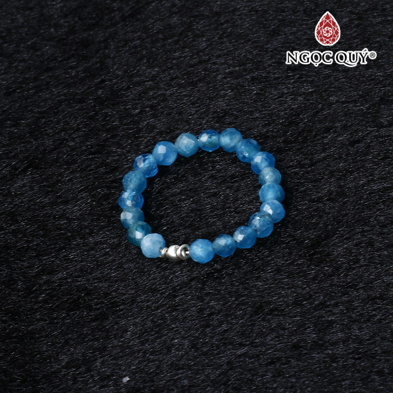 Nhẫn đá amazonite lõi bạc thủy mộc - Ngọc Quý Gemstones