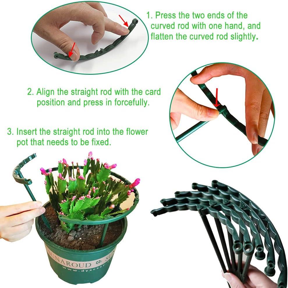 20 miếng Giá đỡ cây, Giá đỡ cây nửa hình tròn, Cọc xanh, Giá đỡ hoa và rau
