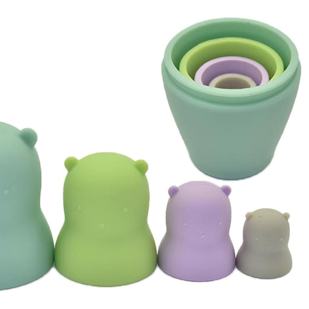 4PCS Stacking Sensory Stacker Building Educational Toys Style A