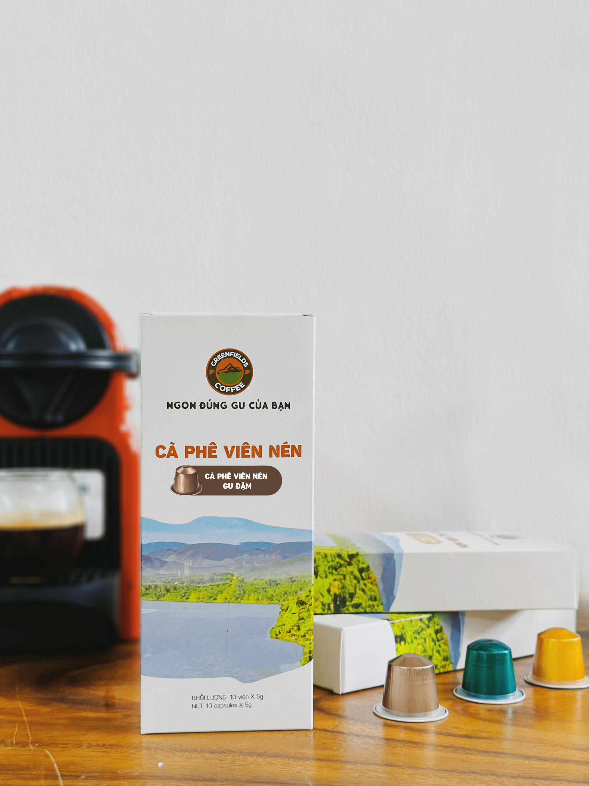 Cà phê viên nén gu đậm Greenfields Coffee dành cho máy Nespresso MẪU MỚI