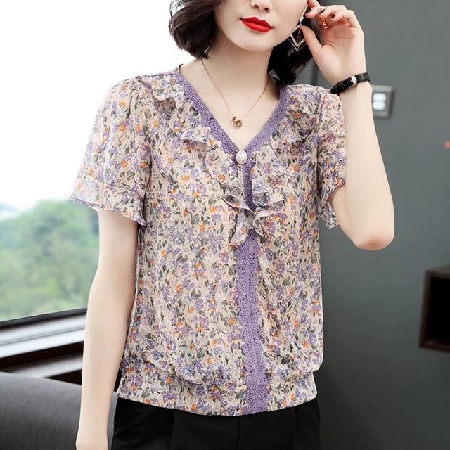 Áo hoa bo thun cao cấp BT46-0820