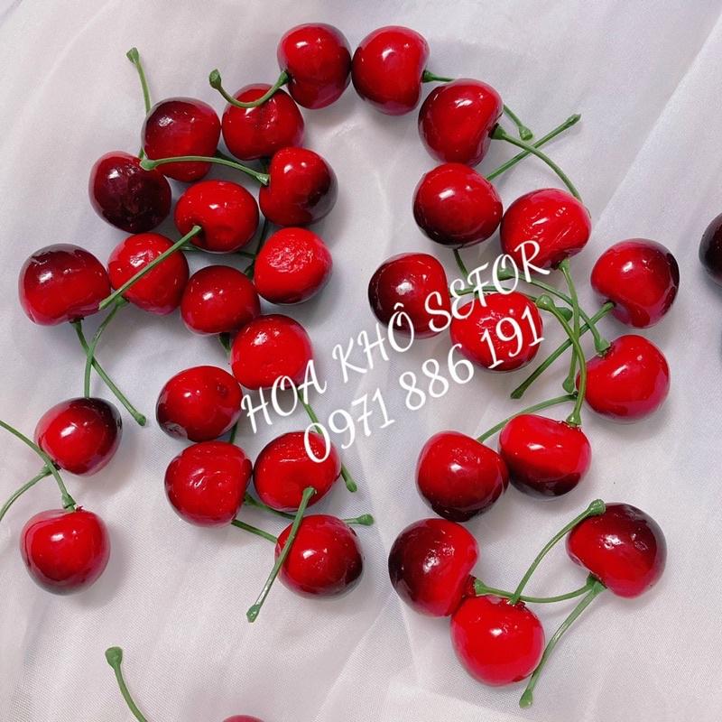 Quả Cherry nhân tạo Cherry phụ kiện chụp ảnh, decor sản phẩm