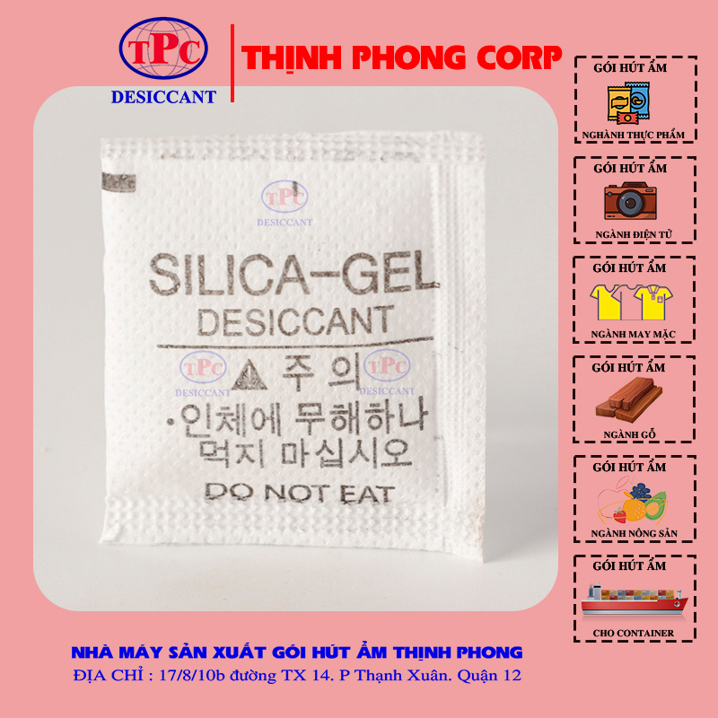 Hàng Chính Hảng - Túi Hút Ẩm Silicagel 5gram vải ( 1kg = 200 gói )
