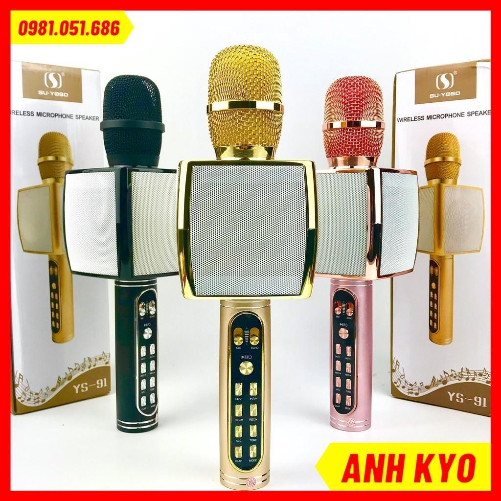 Micro không dây karaoke GrownTech YS 91 mic hát kara hỗ trợ thu âm, live streams BH 6 tháng