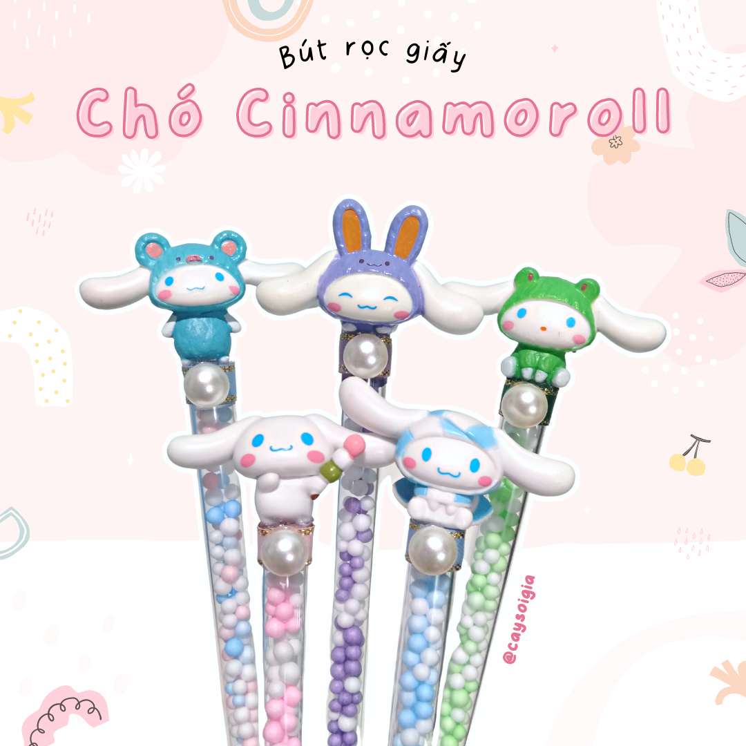 S53 - Bút dao rọc giấy chó Cinnamoroll dễ thương unbox đơn hàng, cắt sticker băng dán washi tape - Chó con