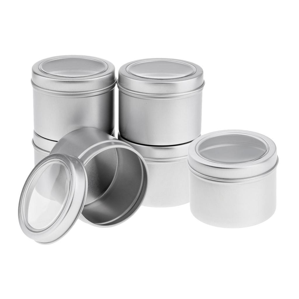 60pcs Aluminium Tin Lip Balm Tin Pots Cosmetic Cream Jar Bottle Containers