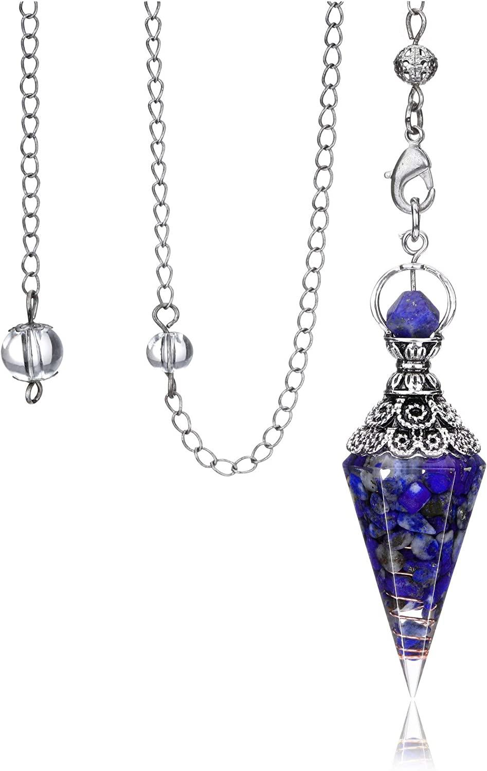 Mặt dây chuyền Lapis Lazuli Hình lục giác Hình thoi Sỏi Con lắc