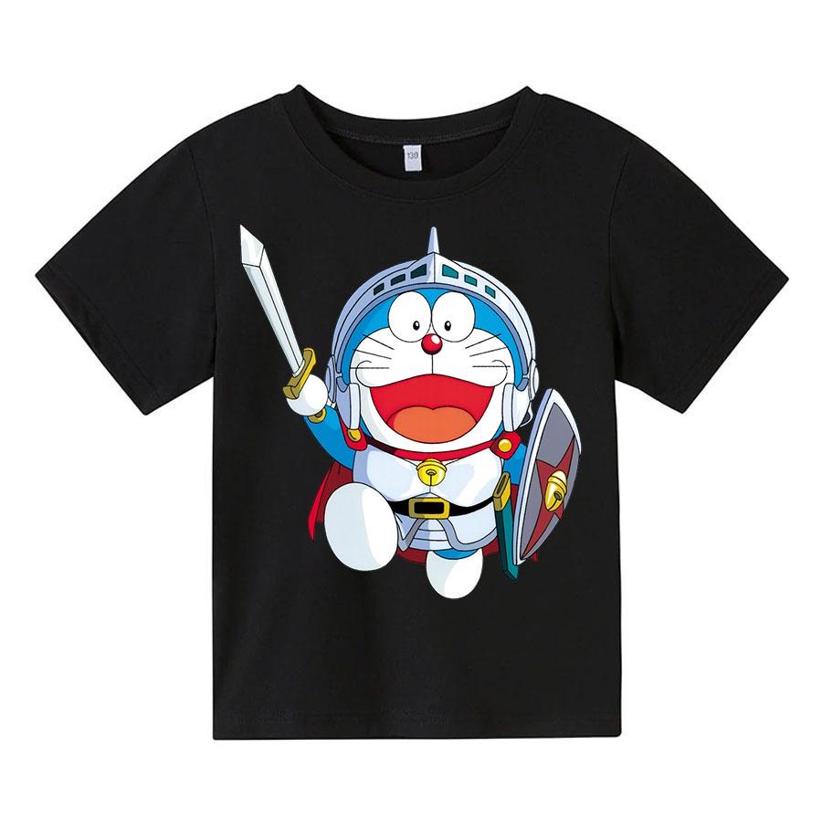 Áo thun trẻ em doraemon chiến binh 4 màu Có size người lớn, King Cotton