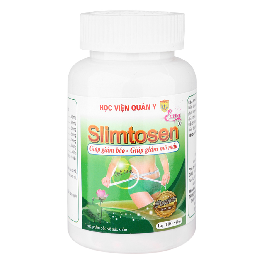 Bộ 2 Hộp Thực Phẩm Chức Năng Viên Uống hỗ trợ Giảm Cân Slimtosen Extra Học Viện Quân Y
