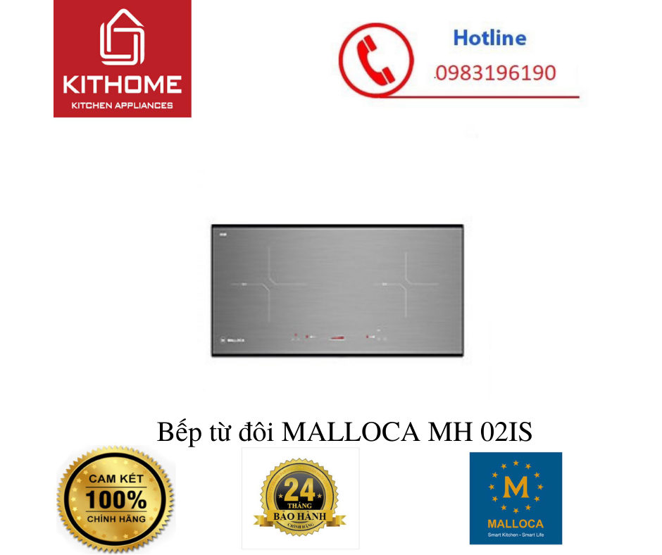 Bếp từ đôi MALLOCA MH 02IS - Hàng chính hãng