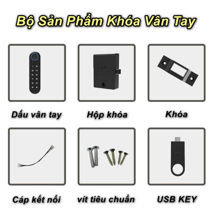 Khóa Vân Tay Mã Số Ngăn Kéo Tủ Đồ